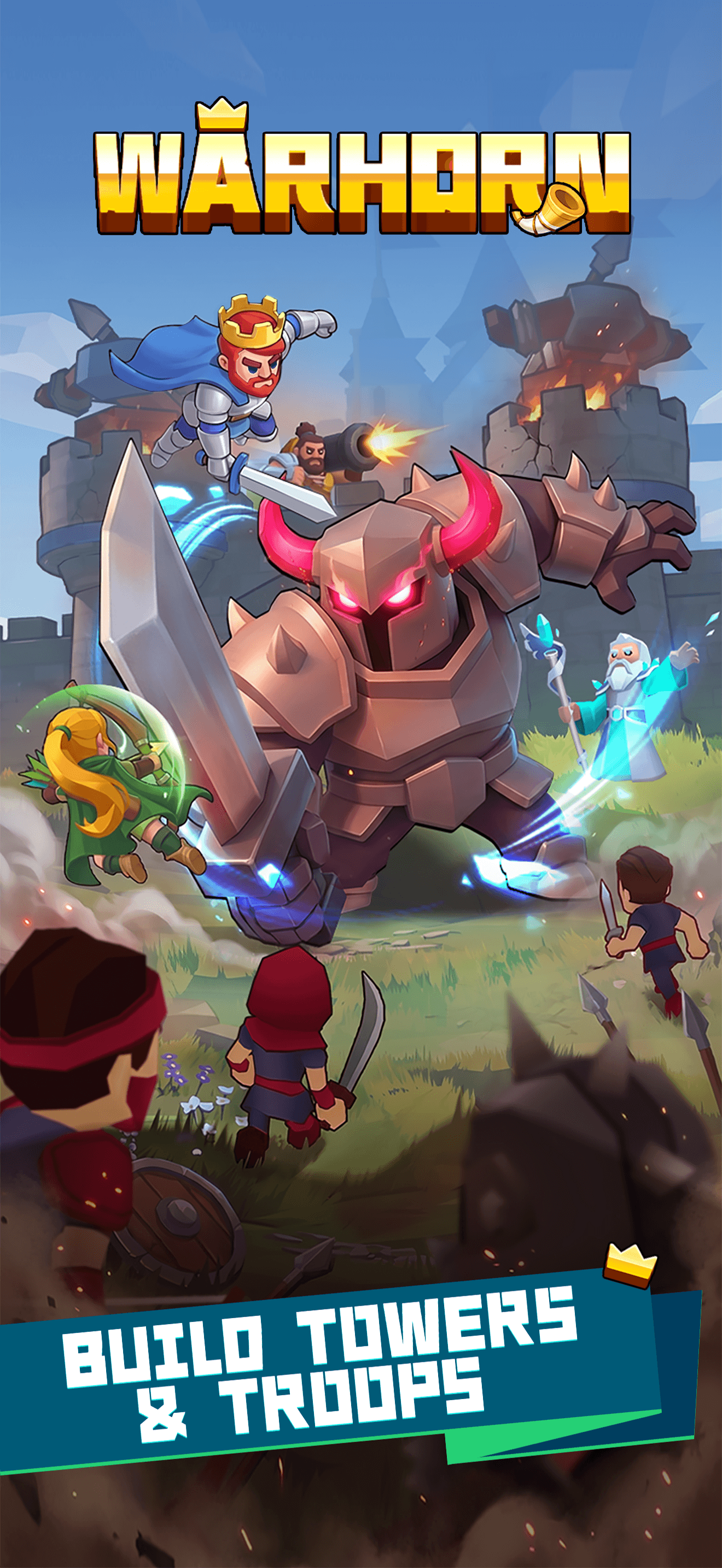 Warhorn — Build towers and troops